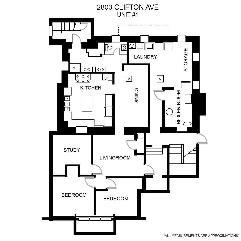 2803 Clifton #1 Floor Plan
