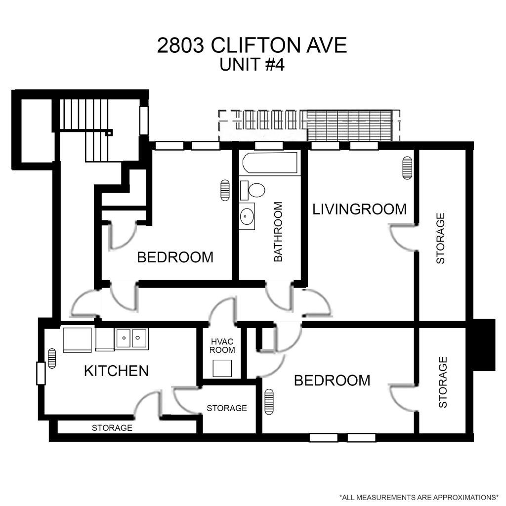 2803 Clifton #4 Floor Plan