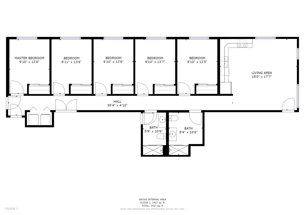 341 Calhoun Street UC Housing Apartment #5B Floor Plans