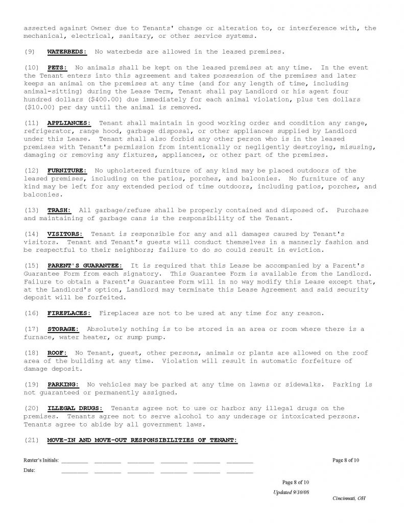 Group Lease Agreement Page 8