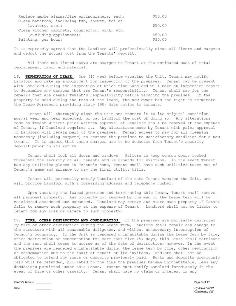 Individual Lease Agreement Page 5