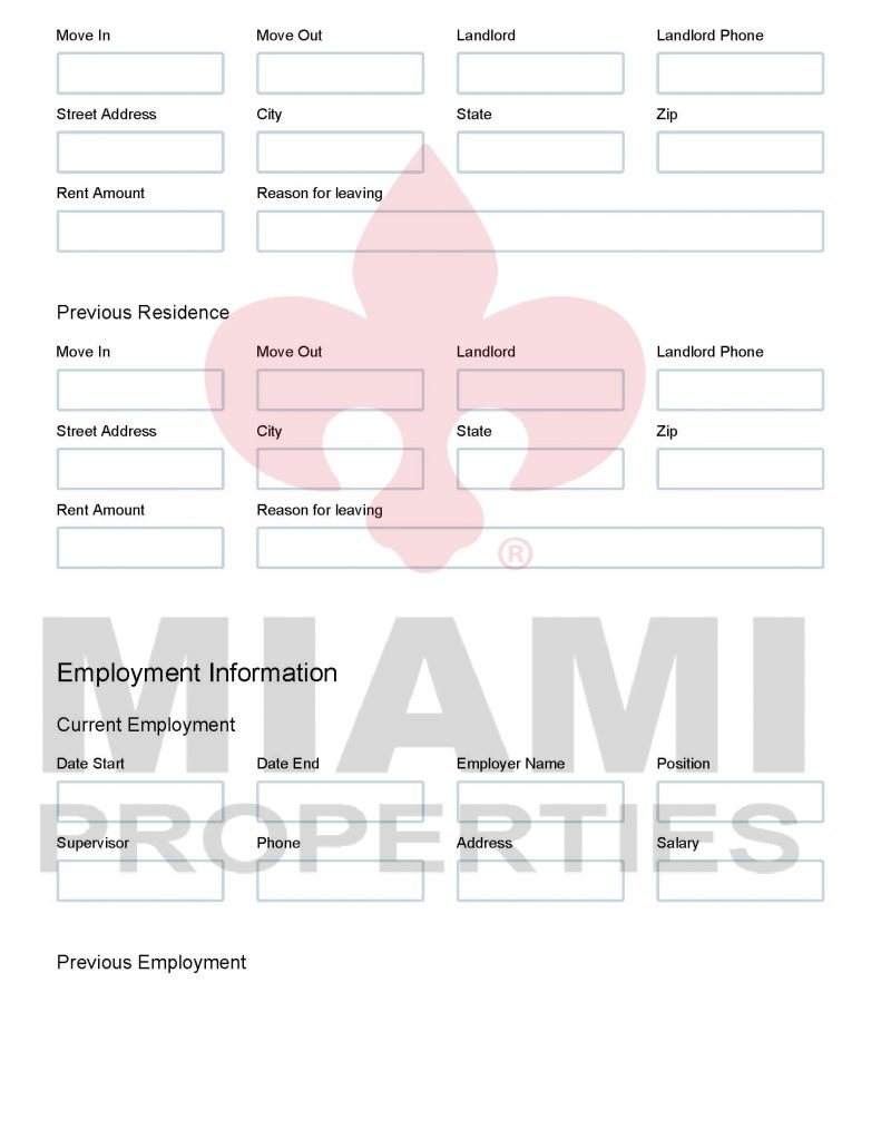 Rental Application Page 3